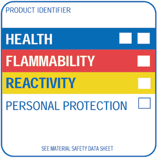 HMIS Label, 8" x 8", Thermalabel, Blank - ICC Canada