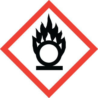 Oxidizing Gases, Liquids, or Solids, GHS Pictogram Label, 1" x 1", Gloss Paper, 80/Sheet - ICC Canada