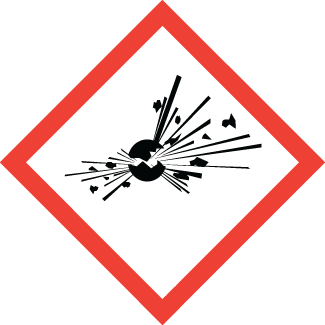 Explosives and some Self-Reactives and/or Organic Peroxides, GHS Pictogram Label, 1" x 1", Gloss Paper, 80/Sheet - ICC Canada