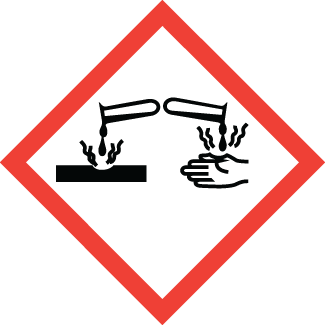 Corrosive to Skin Eyes and/or Metals, GHS Pictogram Label, 1" x 1", Gloss Paper, 80/Sheet - ICC Canada