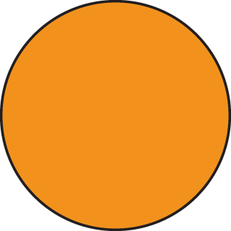 Blank Fluorescent Circle Label - 1.125", Fluorescent Orange Paper, 500/Roll - ICC Canada