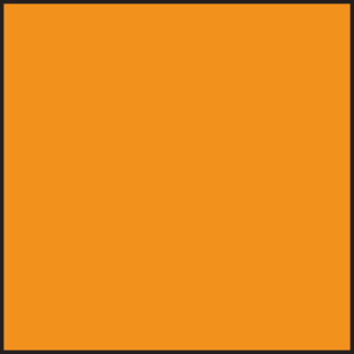 Blank Fluorescent Square Label - 1.25", Fluorescent Orange Paper, 500/Roll - ICC Canada