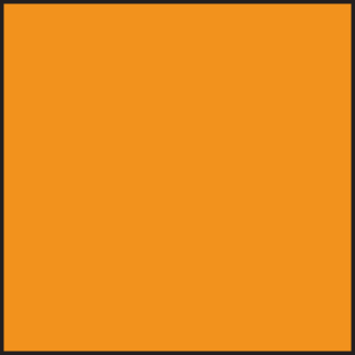 Blank Fluorescent Square Label - 2", Fluorescent Orange Paper, 500/Roll - ICC Canada