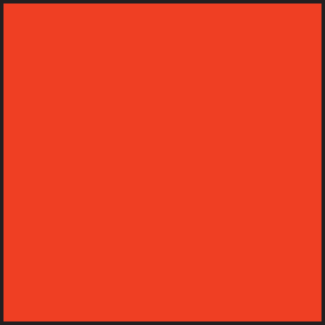Blank Fluorescent Square Label - 1.25", Fluorescent Red Paper, 500/Roll - ICC Canada