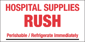 Hospital Supplies - Rush, 4" x 2", Gloss Paper, 500/Roll - ICC Canada