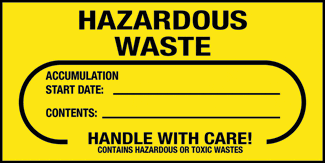Hazardous Waste Label - Handle With Care, 6" x 3", Thermalabel - ICC Canada