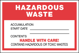 Hazardous Waste Label, 6" x 4", Thermalabel, Blank - ICC Canada