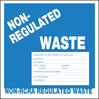 Non-Regulated Waste Label, 6" x 6", Thermalabel, Blank - ICC Canada