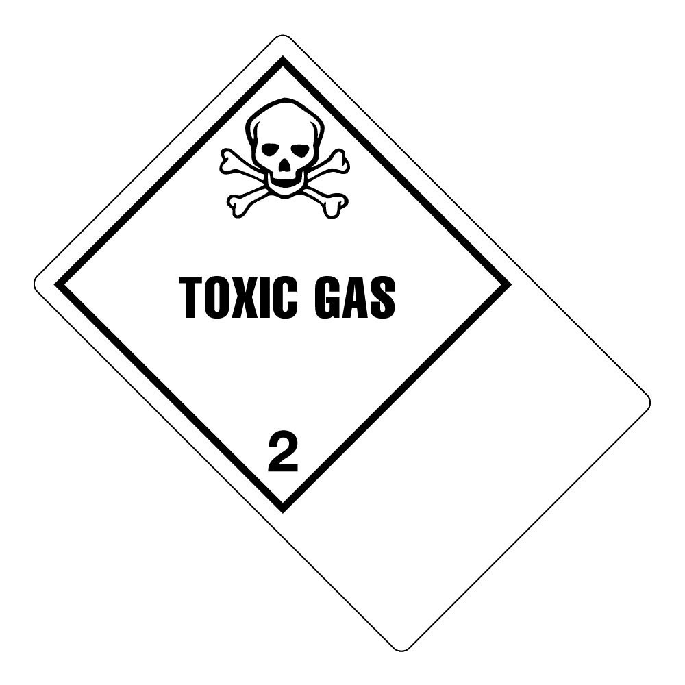 Hazard Class 2.3 - Toxic Gas, Worded, High-Gloss Label, Shipping Name-Large Tab, Blank, 500/roll - ICC Canada