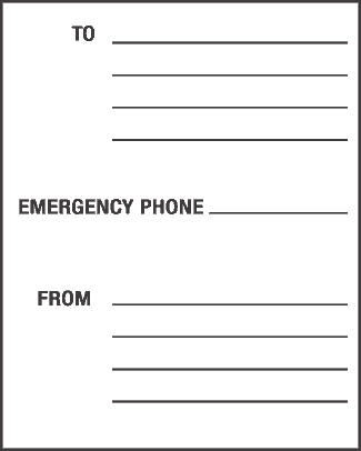 To Emergency Phone From, 4" x 5", Gloss Paper, 500/Roll - ICC Canada