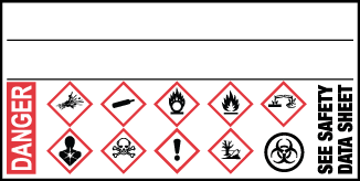 2″ x 1″ GHS Lab Label (Canada), English, Pack of 10 (40/sheet) – Danger - ICC Canada