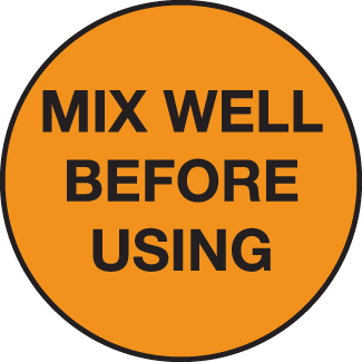Mix Well Before Using, 2" Round, Fluorescent Paper, 500/Roll - ICC Canada