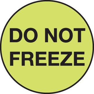 Do Not Freeze, 2" Round, Fluorescent Paper, 500/Roll - ICC Canada