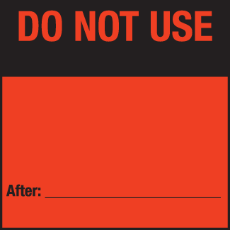 Do Not Use, 3" x 3", Fluorescent Paper, 500/Roll - ICC Canada