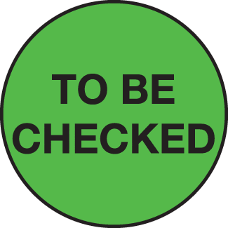 To Be Checked, 2" Round, Fluorescent Paper, 500/Roll - ICC Canada