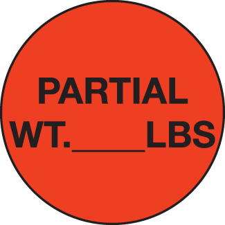Partial Wt. _ lbs., 2" Round, Fluorescent Paper, 500/Roll - ICC Canada