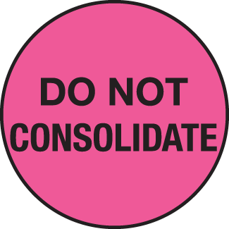 Do Not Consolidate, 2" Round, Fluorescent Paper, 500/Roll - ICC Canada