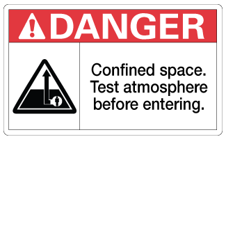 Confined Space Test Atmosphere Before Entering, 3" x 5", Package of 5, English - ICC Canada
