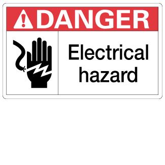 Electrical Hazard, 3" x 5", Package of 5, English - ICC Canada