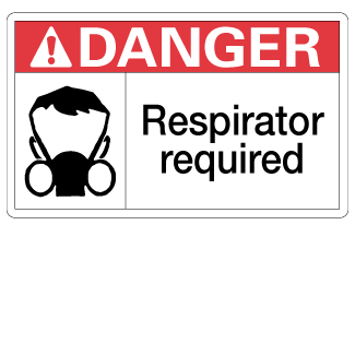 Respirator Required, 3" x 5", Package of 5, English - ICC Canada