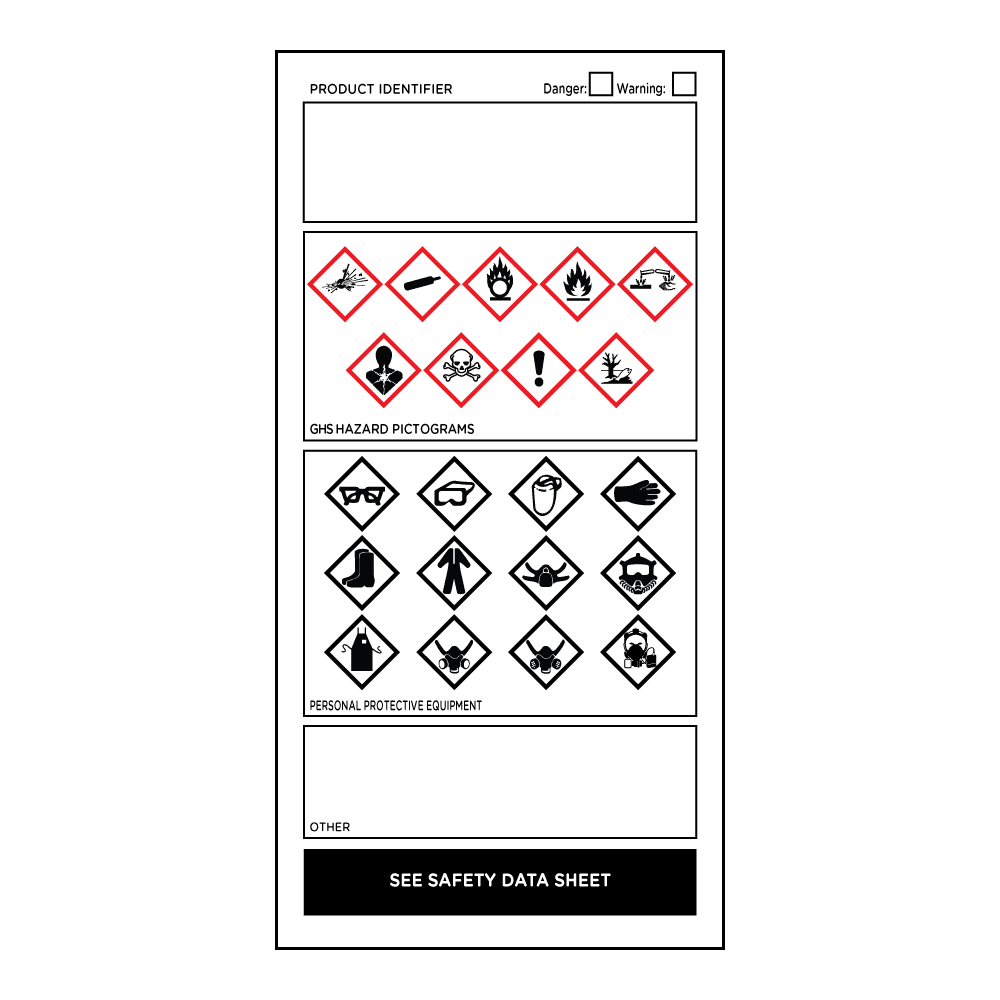 2" x 4" GHS Workplace Label, English, Package of 100 - ICC Canada