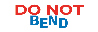 Do Not Bend, 3" x 1", Gloss Paper, 1000/Roll - ICC Canada