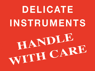 Delicate Instruments - Handle With Care, 4" x 3", Gloss Paper, 500/Roll - ICC Canada