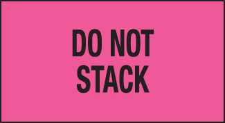 Do Not Stack, 5" x 2.75", Gloss Paper, 500/Roll - ICC Canada