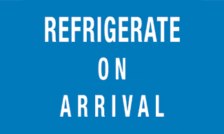 Refrigerate on Arrival, 3" x 1", Gloss Paper, 500/Roll - ICC Canada