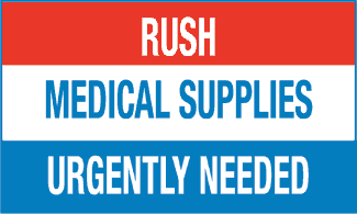 Rush Medical Supplies - Urgently Needed, 5" x 3", Gloss Paper, 500/Roll - ICC Canada