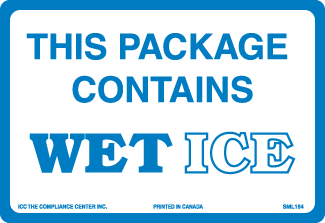 Wet Ice - 4" x 2.75", Gloss Paper, 500/roll - ICC Canada
