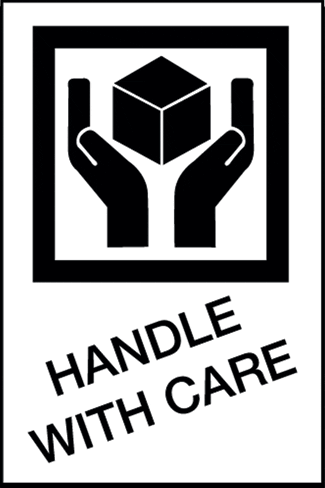 Handle with Care, 2.75" x 4", Gloss Paper, 500/Roll - ICC Canada
