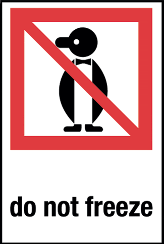 Do Not Freeze, 2.75" x 4", Gloss Paper, 500/Roll - ICC Canada