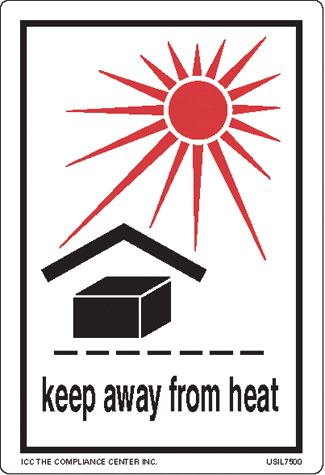 Keep From Heat, 4" x 6", Gloss Paper, 500/Roll - ICC Canada