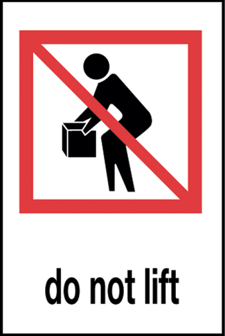 Do Not Lift, 4" x 6", Gloss Paper, 500/Roll - ICC Canada