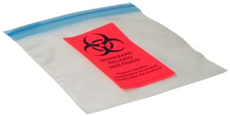 Leakproof Primary Bag with Trilingual Biohazard Label, 7" x 8" - ICC Canada