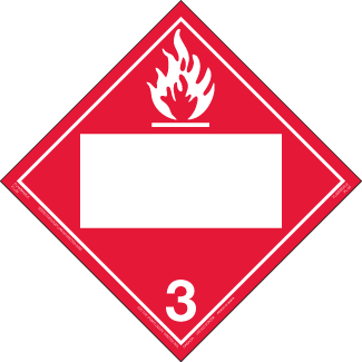 Hazard Class 3 - Flammable Liquid, Rigid Vinyl, Blank - ICC Canada