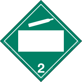 Hazard Class 2.2 - Non-Flammable Gas, Removable Self-Stick Vinyl, Blank - ICC Canada