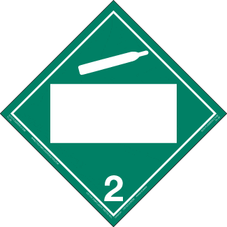 Hazard Class 2.2 - Non-Flammable Gas Placard, Removable Self-Stick Vinyl, Blank - ICC Canada