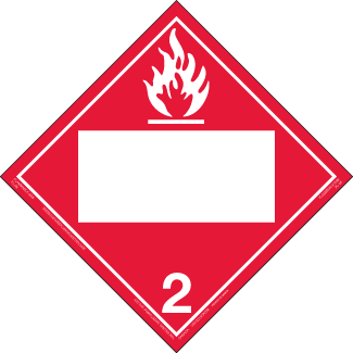 Hazard Class 2.1 - Flammable Gas, Permanent Self-Stick Vinyl, Blank - ICC Canada