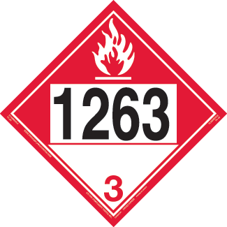 UN 1263, Hazard Class 3 - Combustible Liquid, Permanent Self-Stick Vinyl - ICC Canada