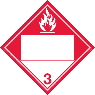 Hazard Class 3 - Combustible Liquid, Rigid Vinyl, Blank - ICC Canada