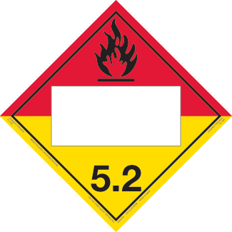 Hazard Class 5.2 - Organic Peroxide, Permanent Self-Stick Vinyl, Blank - ICC Canada