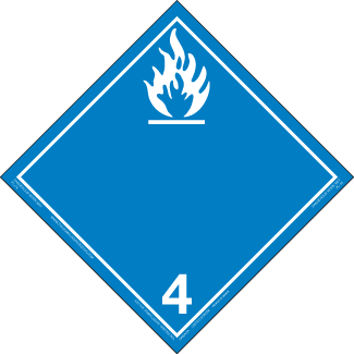 Hazard Class 4.3 - Water Reactive Substances, Tagboard, Non-Worded Placard - ICC Canada