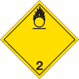 Hazard Class 2.2 (5.1) - Oxygen, Tagboard, Non-Worded Placard - ICC Canada