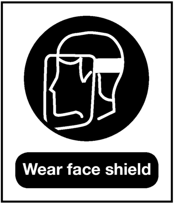 Wear Face Shield, 8.5" x 11", Self-Stick Vinyl - ICC Canada