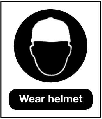 Wear Helmet, 8.5" x 11", Rigid Vinyl - ICC Canada