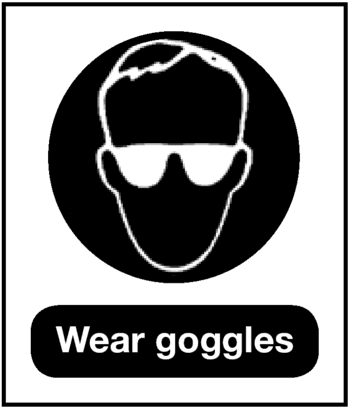 Wear Goggles, 8.5" x 11", Rigid Vinyl - ICC Canada