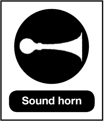 Sound Horn, 8.5" x 11", Self-Stick Vinyl - ICC Canada