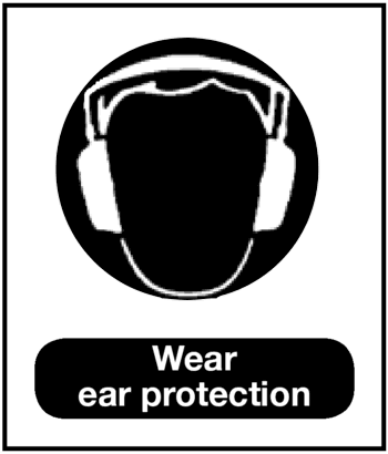 Wear Ear Protection, 8.5" x 11", Rigid Vinyl - ICC Canada